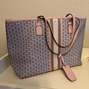 Pink Tory Burch Tote Bag